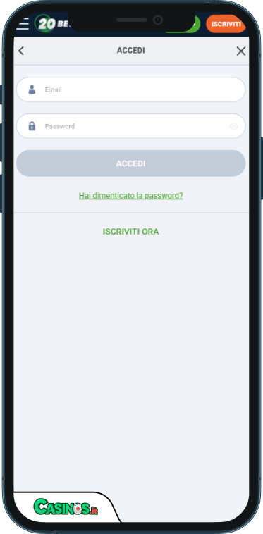20Bet Casino Accesso