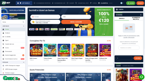 20Bet breve recensione
