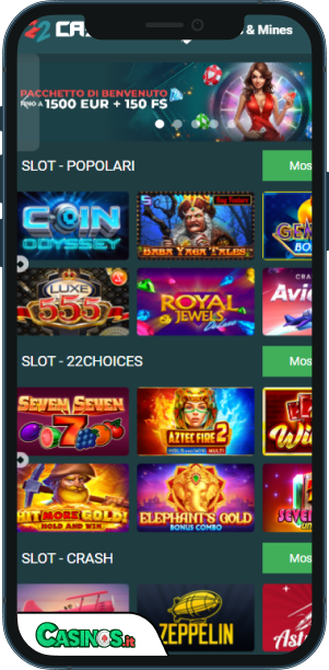 22 Casino app mobile