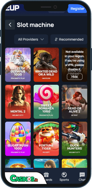 2UP Casino app mobile