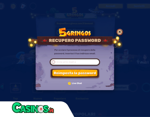 5 Gringos Problema di accesso al casinò