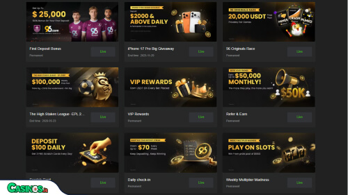 96.com Casino bonus