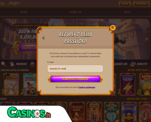 Alawin Casino problema di accesso