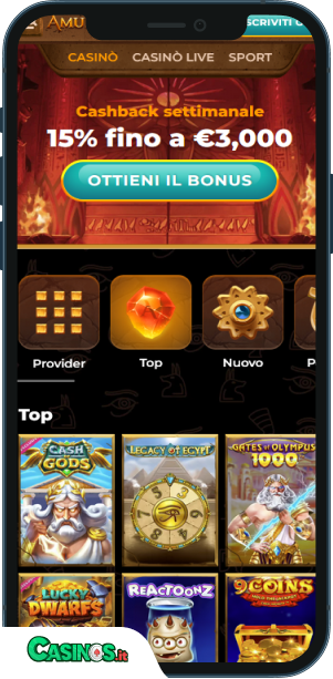 Amunra Casino app mobile