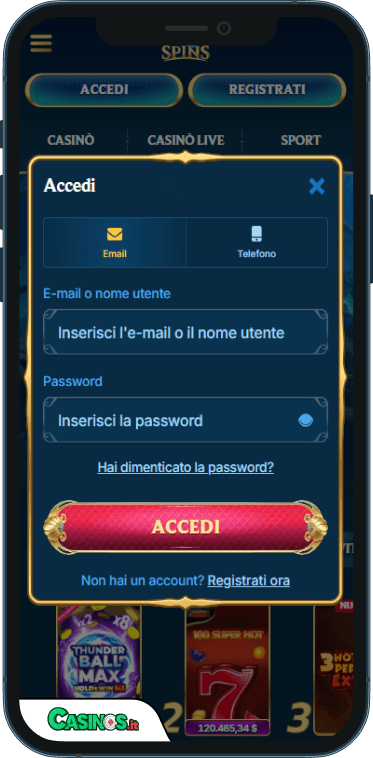 AquaSpin Casino Accesso