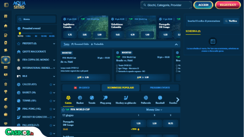 AquaSpin Casino Sport