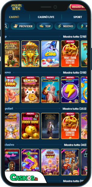 Aquawin Casino app mobile