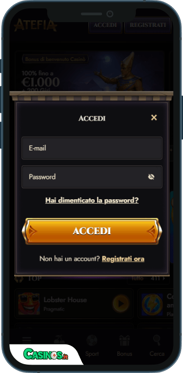 Atefia Casino Accesso