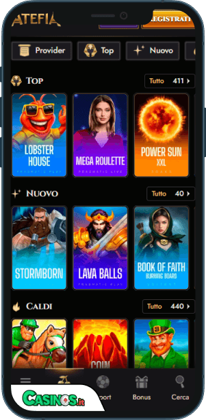 Atefia Casino app mobile