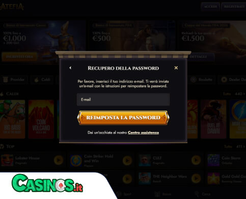 Atefia Casino problema di accesso