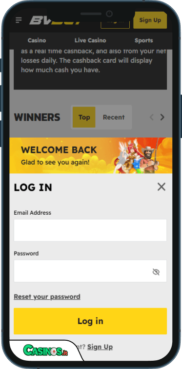 BVBet Casino Accesso