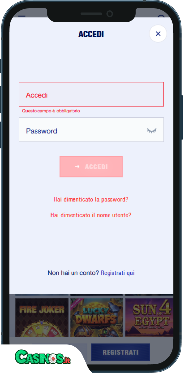Bankonbet Casino Accesso