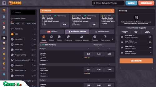 Bearo Casino Sport