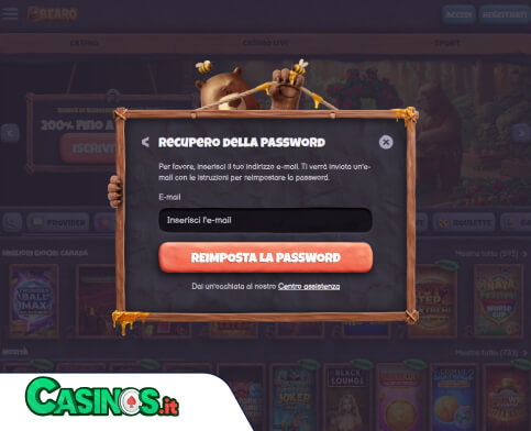 Bearo Casino problema di accesso