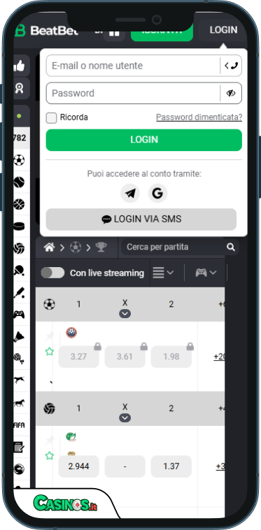 BeatBet Casino Accesso