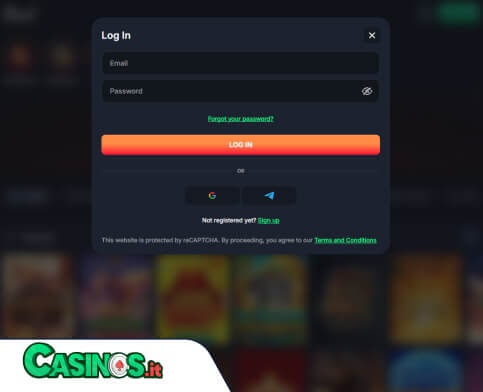 Beef Casino problema di accesso