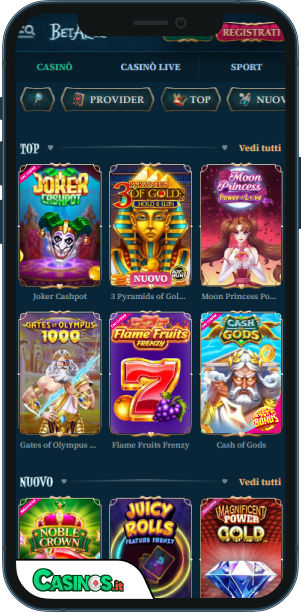 BetAlice Casino app mobile