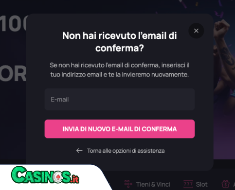 BetAndPlay Casino problema di accesso