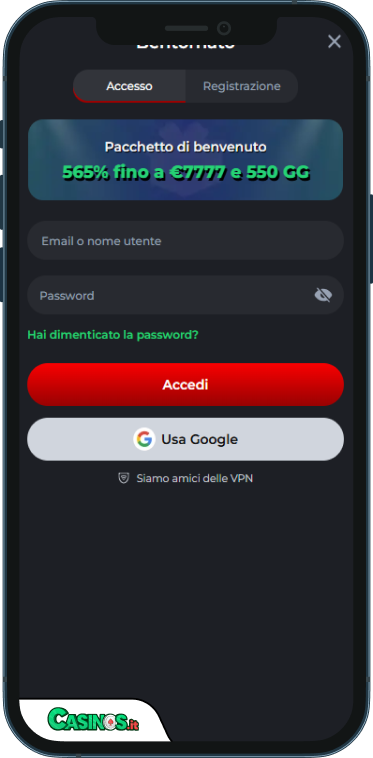 BetBona Casino Accesso