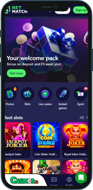 BetMatch Casino app mobile