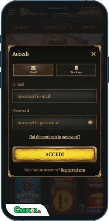 BetWest Casino Accesso