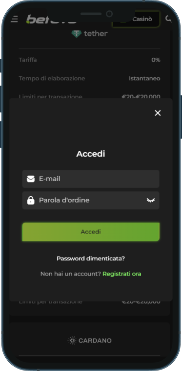 Betovo Casino Accesso