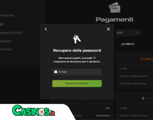 Betovo Casino problema di accesso