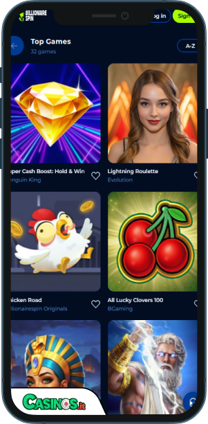Billionaire Spin Casino app mobile