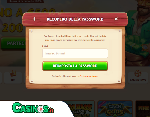 Billy Bets Casino problema di accesso