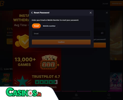Blaze Spins Casino problema di accesso
