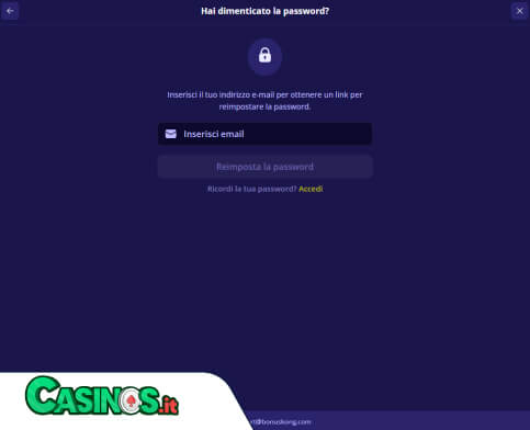 BonusKong Casino problema di accesso