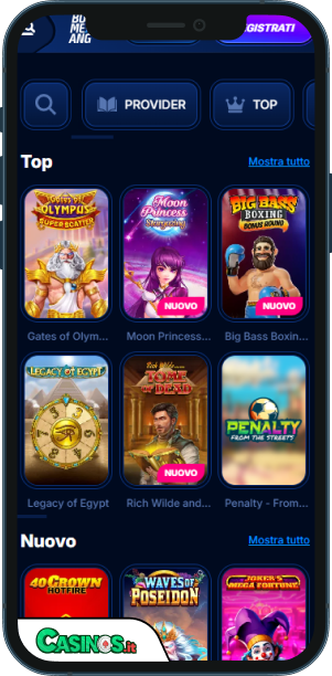 BoomerangBet Casino app mobile