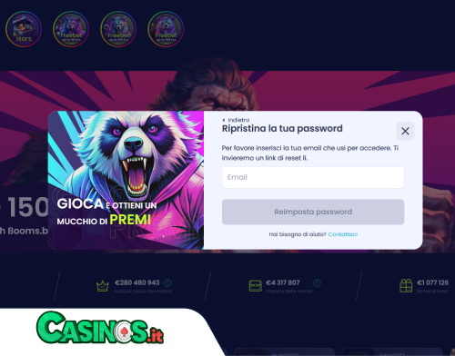Booms Bet Casino problema di accesso