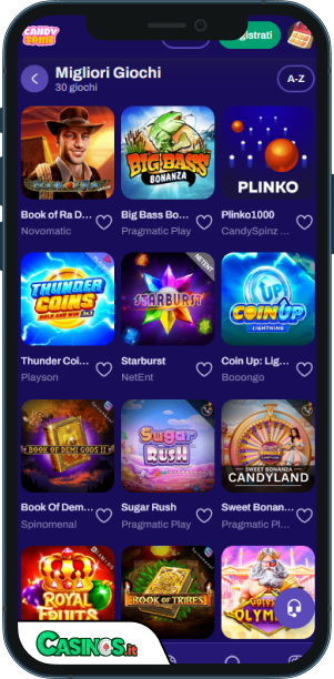 CandySpinz Casino app mobile