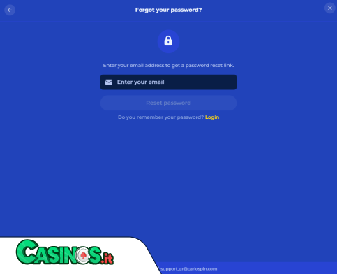 Carlospin Casino problema di accesso