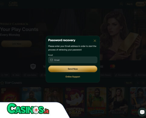 Cash Lounge Casino problema di accesso