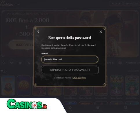 Casina Casino problema di accesso