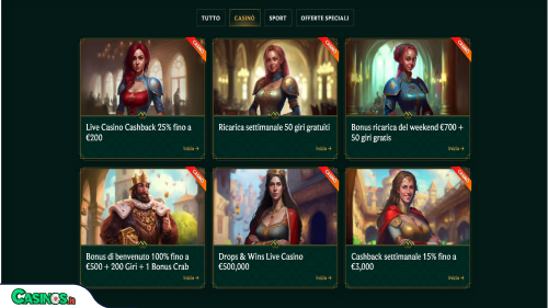 Casinia Casino Bonus