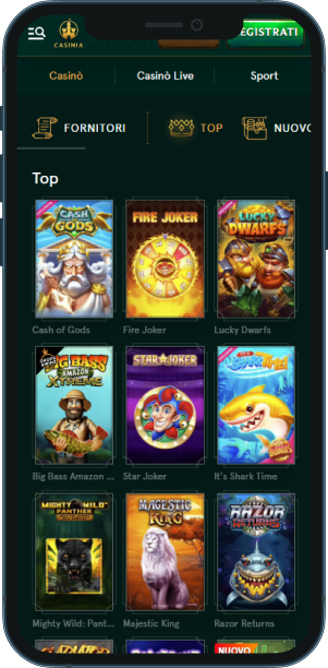 Casinia Casino app mobile