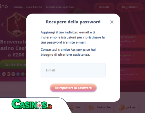 Casino Infinity problema di accesso