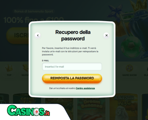 Casinolo Casino problema di accesso