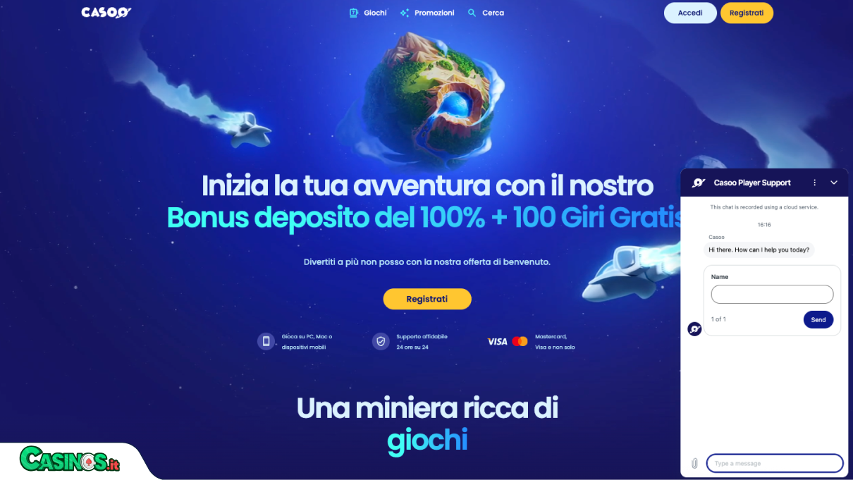 Casoo Casino Supporto