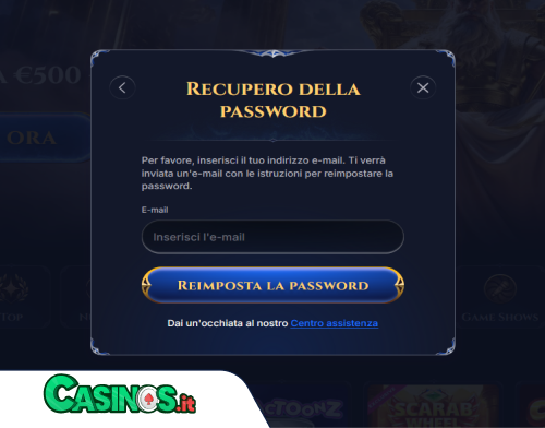 Cazeus Casino problema di accesso