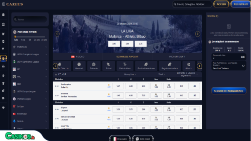 Cazeus Casino sport