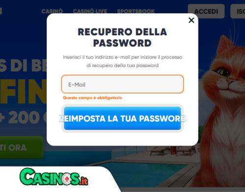 Cazimbo Casino problema di accesso