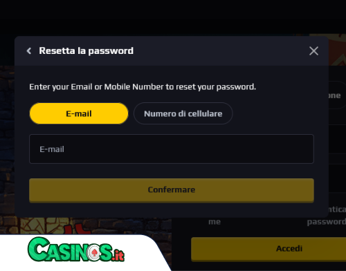Chancer Bet Casino problema di accesso