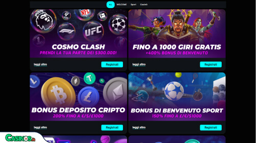 CosmoBet Casino Bonus