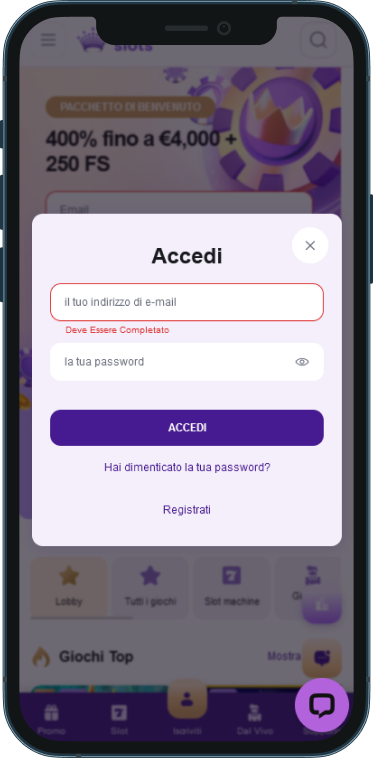 CrownSlots Casino Accesso