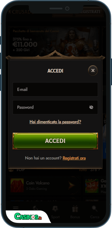 Crusado Casino Accesso