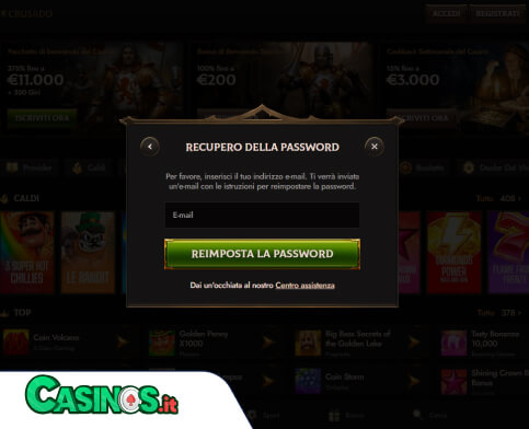 Crusado Casino problema di accesso